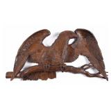 Important John L. Heatwole (Shenandoah Valley of Virginia, 1948-2006) carved eagle, dated 1977, 16" 