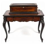 Outstanding 19th-century Mermod Freres cylinder music box and table, plays several Southern songs