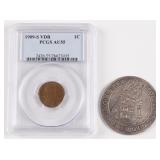 From a selection of American and foreign coins