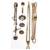Victorian jewelry and watch chains