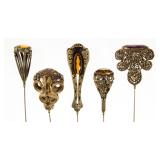 1,500+ antique / vintage hatpins and stickpins, plus holders