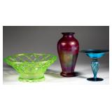 Selection of American Art Glass including a rare Fenton Karnak vase
