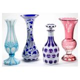 Good selection of cut overlay and opaline