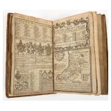 An 18th century printing of Britannia Depicta or Ogilby Improved having engraved maps of the roads o