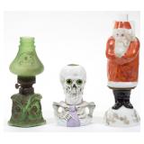 Large selection of miniature lamps, including rare figural forms