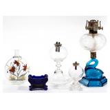 Large selection of glass and lighting, including early blown and pressed forms, and EAPG