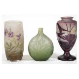 Fine art glass, including examples by Daum Nancy and Galle
