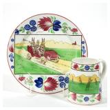 Fine selection of Rabbitware , including a rare roadster plate and baseball mug