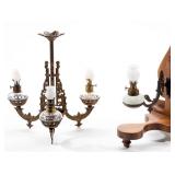 Two of five rare hanging miniture lamps