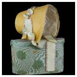 Straw Poke Bonnet ca. 1830 with original box