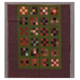 19th-century Shenandoah Valley of Virginia pieced crib quilt.