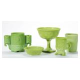 From the Freed collection of Greentown glass