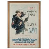 Howard Chandler Christy (American, 1872-1952) WWI Navy recruiting poster