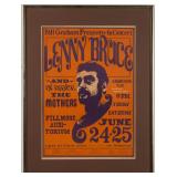 1966 original Lenny Bruce concert poster, from a good slection of vintage posters
