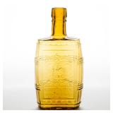 GI-124 Cleveland / Stevenson political flask in golden honey amber