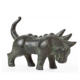 Warren E. Cox bronze figure of a mythical beast