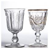 Rare Harp and Sandwich Vine goblets - Winfrey Collection