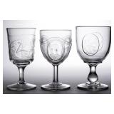 Many rare non-flint EAPG goblets inlcuding the first Panelled Cardinal that we have sold - Winfrey C