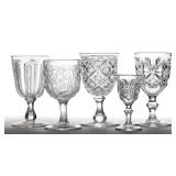 Fine collection of flint EAPG goblets