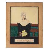 One of an important pair of North Carolina folk art portraits attributed to the Guilford Limner, rec