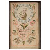 One of a pair of Pennsylvania fraktur blessings, watercolor and ink on paper, for Johannes and Micha