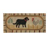 American folk art hooked rug (c.1920), one of several