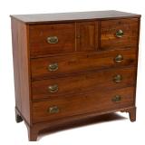 Virginia, probably Mecklenburg Co., walnut chest of drawers (c.1795), original feet and blocking