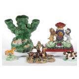 Selection of English figural ceramic forms, property deaccessioned by the Colonial Williamsburg Foun