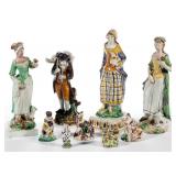 Selection of over 100 English ceramic figures, property deaccessioned by the Colonial Williamsburg F