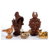 Selection of over 100 English ceramic figures, money boxes, and whistles, property deaccessioned by 