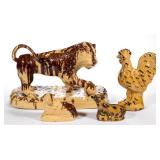 Selection of English yelloware figures, property deaccessioned by the Colonial Williamsburg Foundati