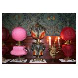 Many rare GWTW and parlor lamps