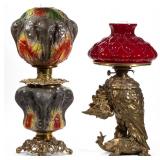 Many rare GWTW, student lamps, and parlor lamps