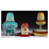 Many fine cased glass fairy lamps