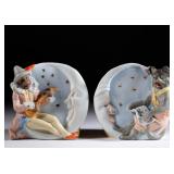 Rare figural bisque nursery lights