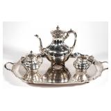 Mexican sterling coffee service with tray