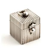 Russian Faberge sterling traveling inkwell