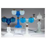 Excellent Marriage / Wedding lamps and rare baptismal font with cover