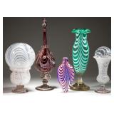 From a collection of marbrie-decorated free-blown wares