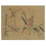 Native American ledger drawing
