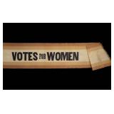 Original "VOTES FOR WOMEN" sash (detail)