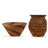 Several Native American baskets