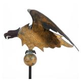Copper hollow-body eagle weathervane with cast head