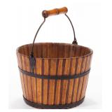 Rare Shaker mixed-wood diminutive pail, probably Rufus Crossman or Elder Daniel Boler, Mount Lebanon