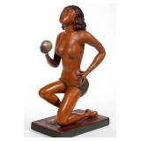 Fine "Bathing Beauty" carved figure (c. 1930), Swinehart Collection