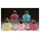 Many rare finger lamps from the Cobb collection