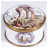 Collection of Battersea/Bilston enamel boxes