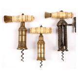 Selection of antique corkscrews