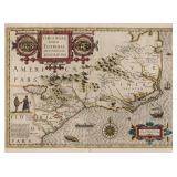 JODOCUS HONDIUS (DUTCH. 1563-1612) "Virginiae Item et Floridae" map, from the Gaunt Collection