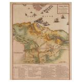 Yorktown surrender map, engraved by Thomas Conder for William Gordon